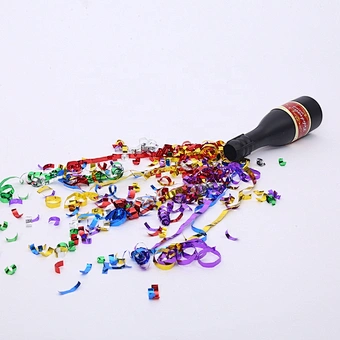 24 Pcs Safe Perfect Compressed air Champagne Bottle Shaped Confetti Cannons Party Poppers for Party
