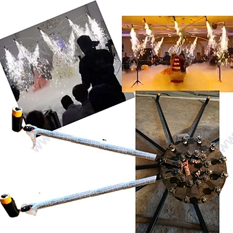 Remote Control Stage Show Cold Fountain New Product Big Circle 360 Degree Rotate Pyro Indoor Wedding Firing System Firework