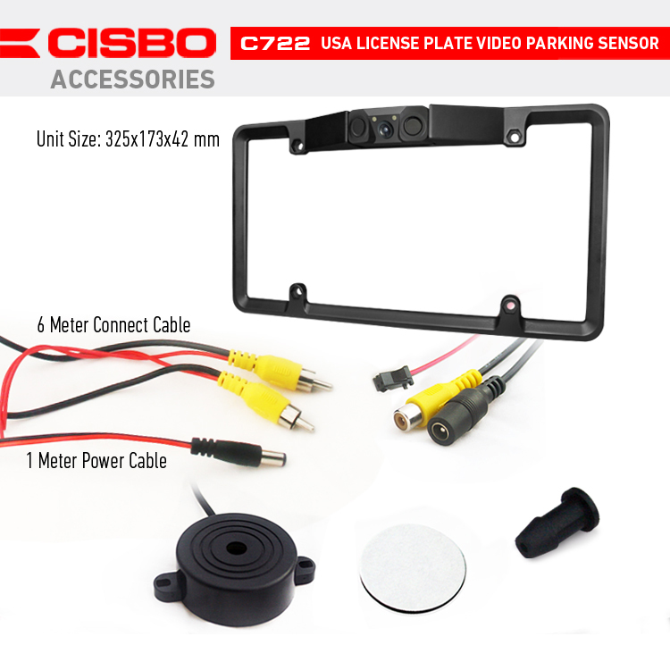 American license plate video parking sensor