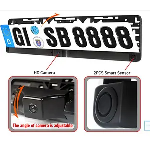 New Design Euro Car Licence Plate Video Parking Sensor System with EU Number Plate