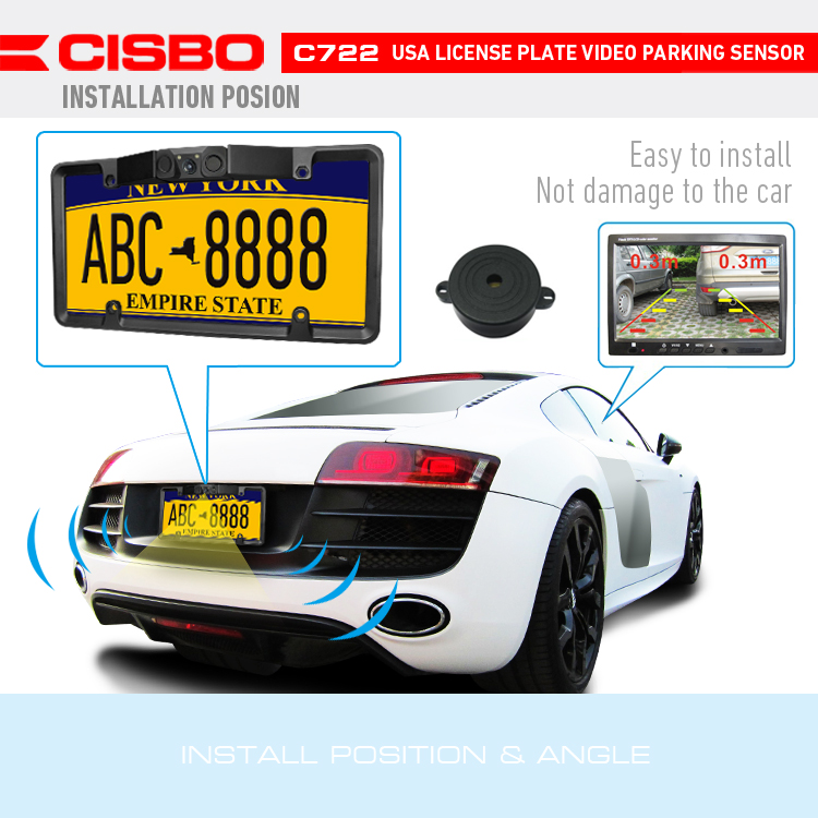usa license plate video parking sensor