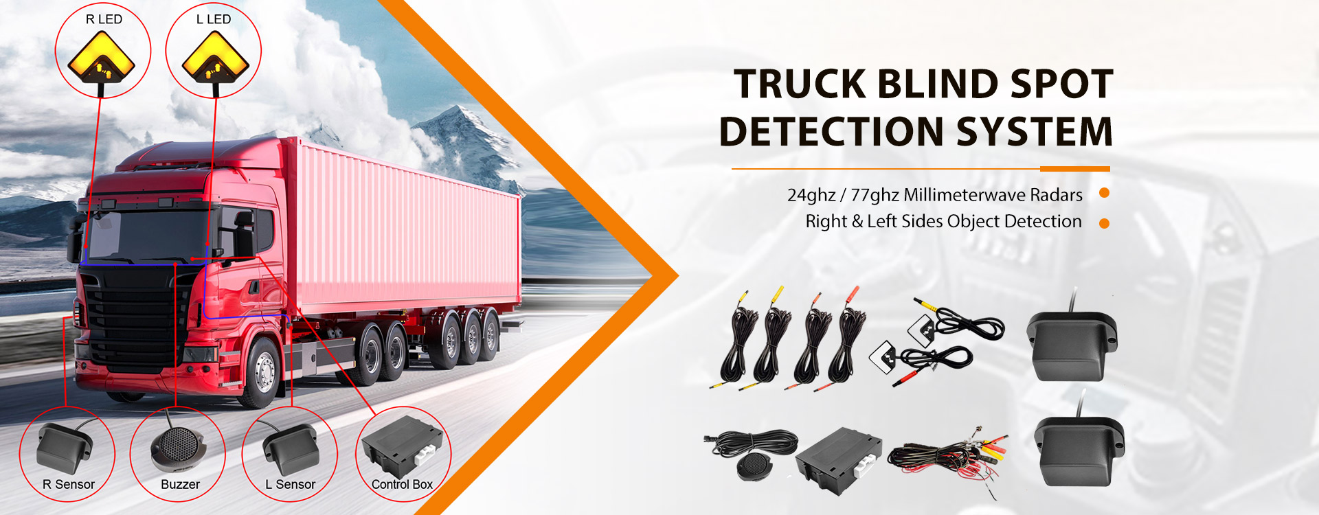 Truck blind spot detection system