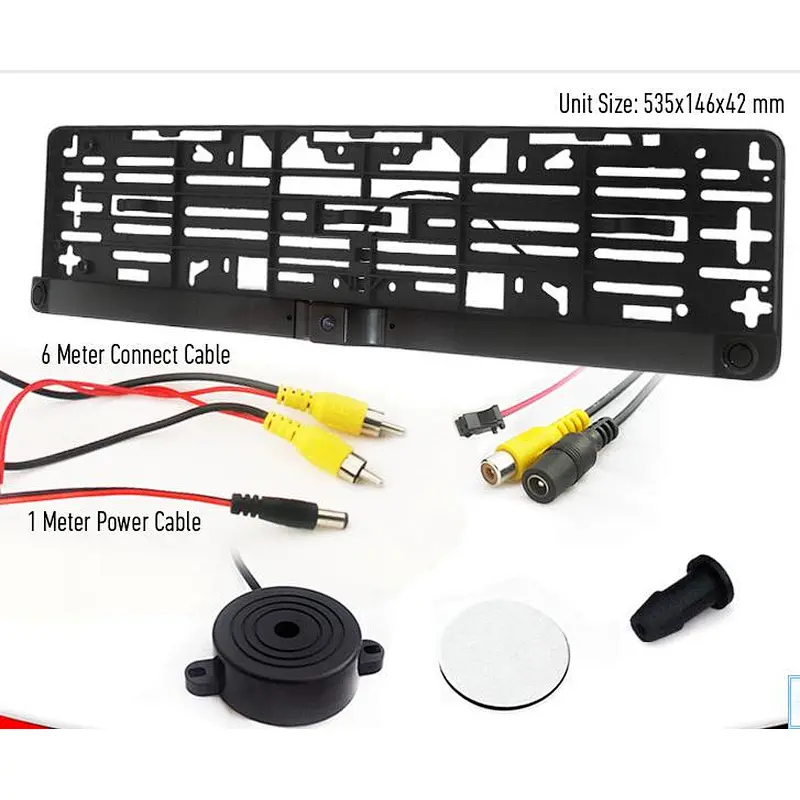 New Design Euro Car Licence Plate Video Parking Sensor System with EU Number Plate