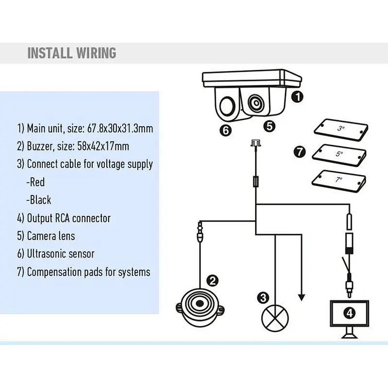 2 in 1  Intergrated Car Video Parking Sensor System