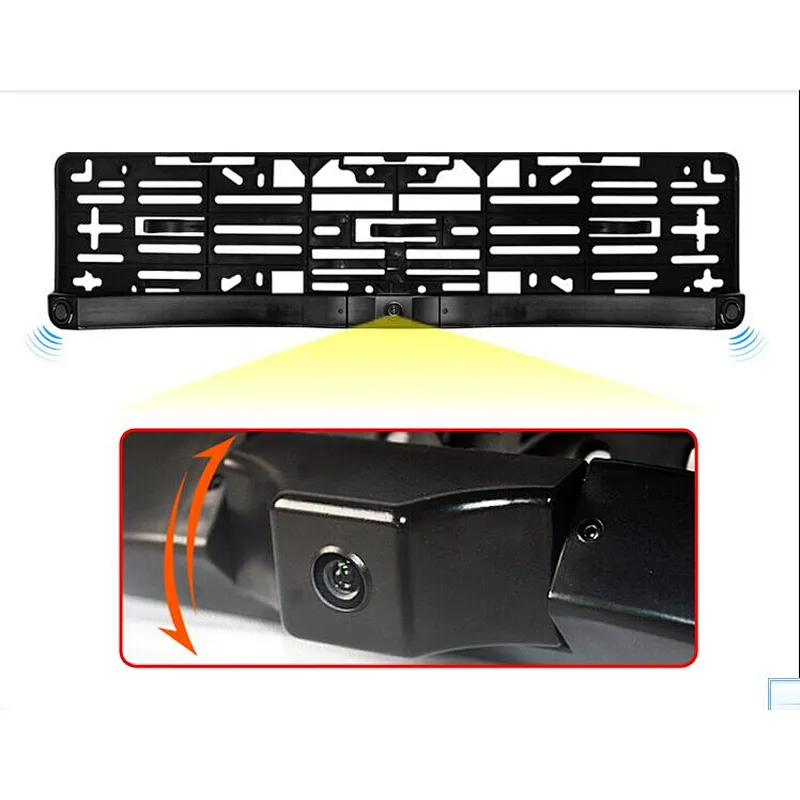 New Design Euro Car Licence Plate Video Parking Sensor System with EU Number Plate