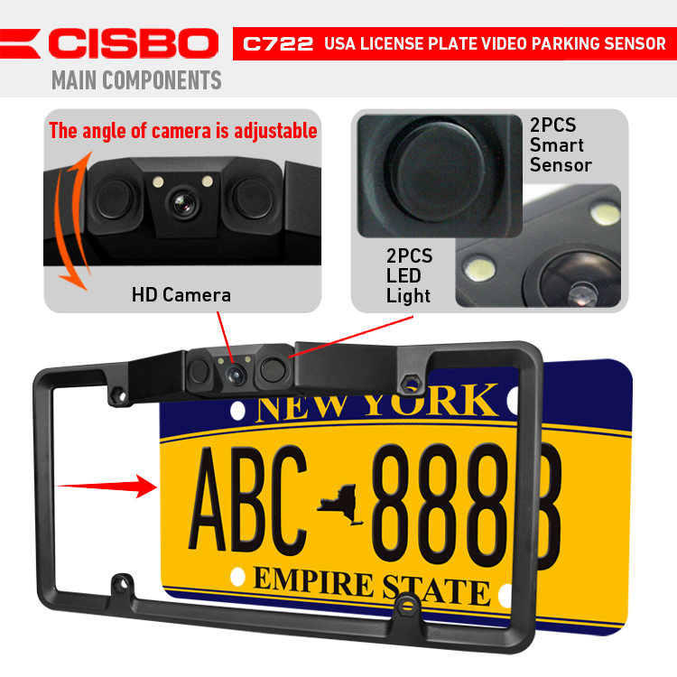 usa number plate video parking sensor