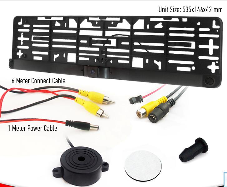Euro car license plate parking sensor