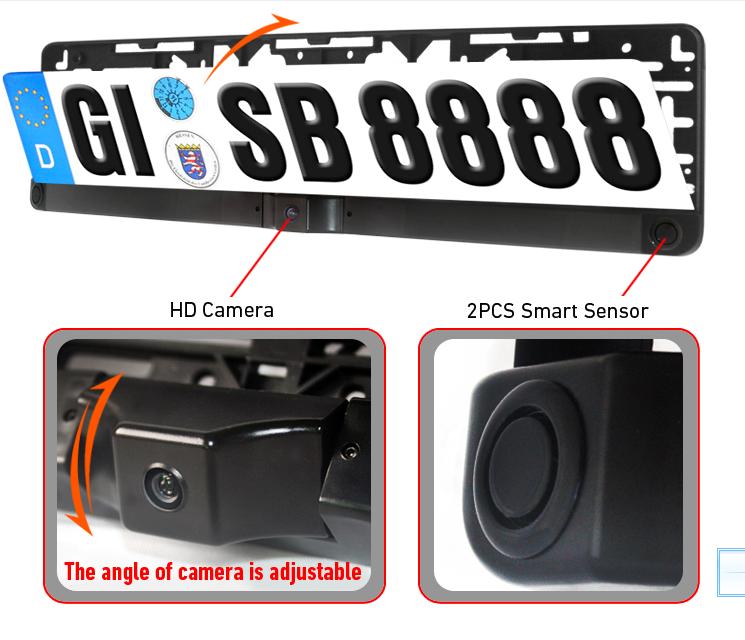 parking sensor system with EU number plate