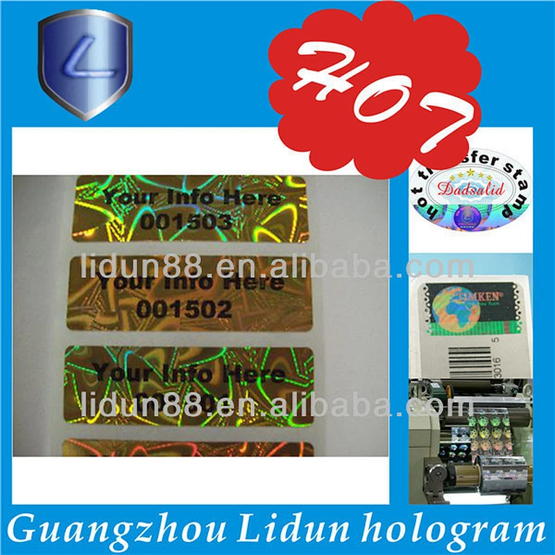 hologram stickers,security hologram laser sticker,safety hologram sticker