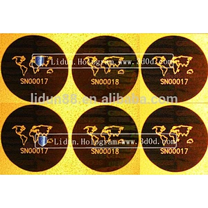 newest high quality customized self adhesive anti-fake label 3D hologram sticker