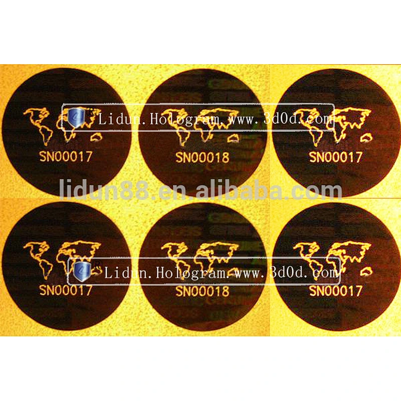 newest high quality customized self adhesive anti-fake label 3D hologram sticker