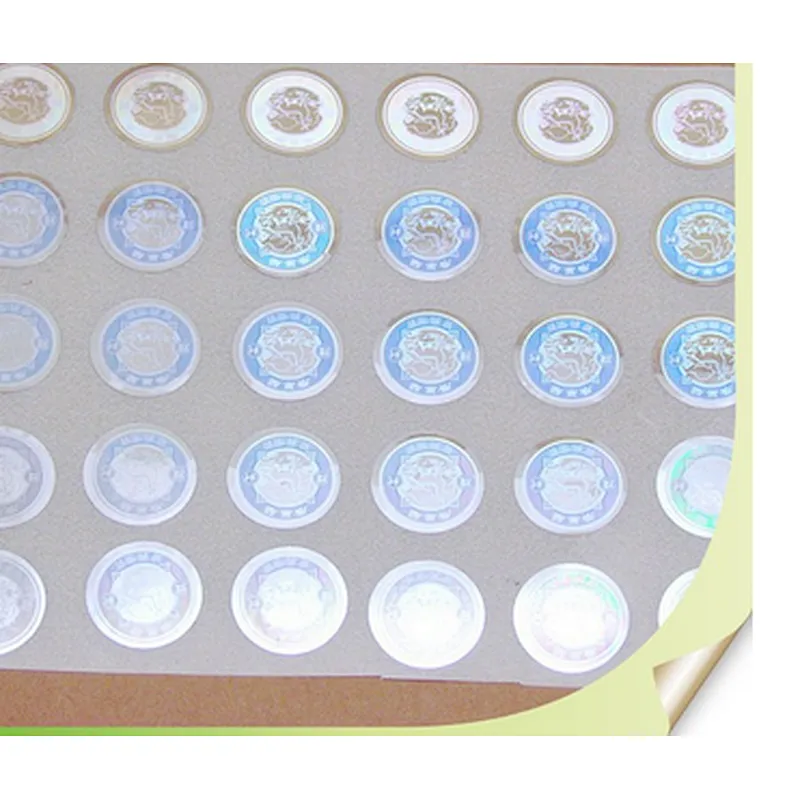 3d laser sticker Hologram tamper evident sticker 3D Plain Paper