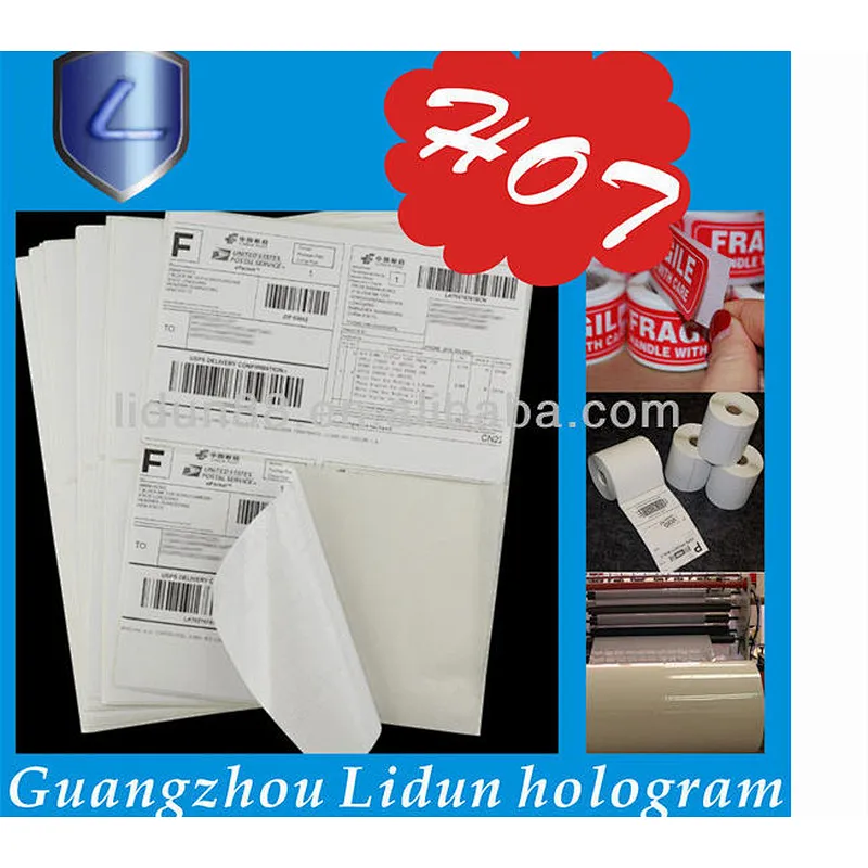 High security hologram paper label, hologram print on paper