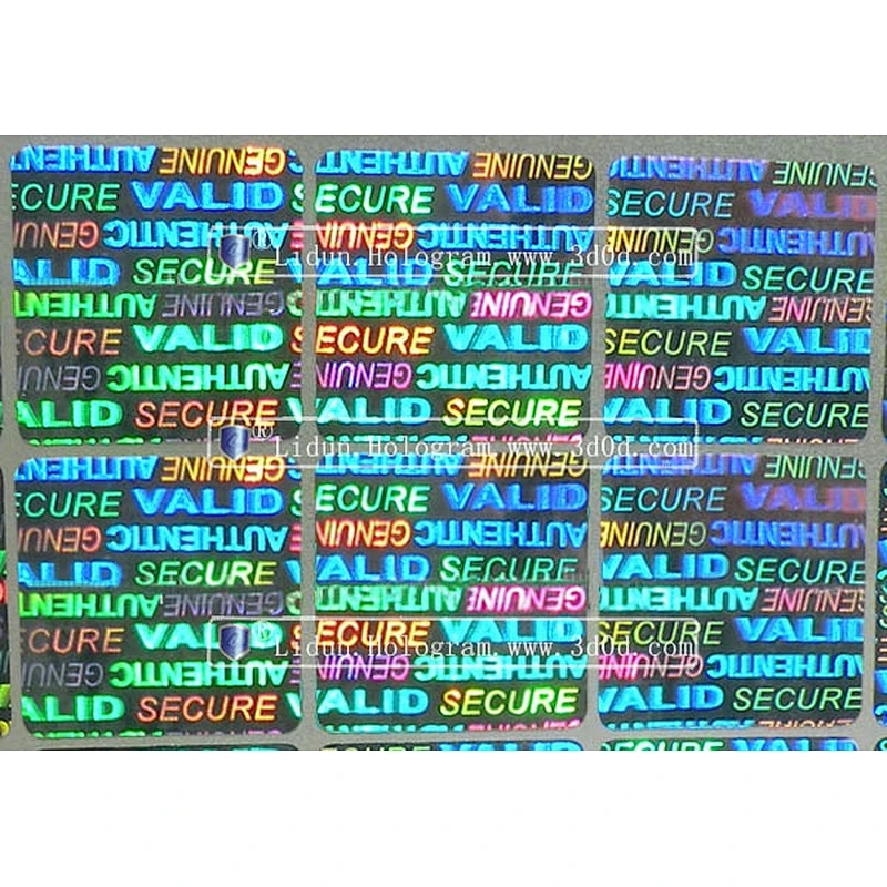 custom sticker gold security 3D hologram