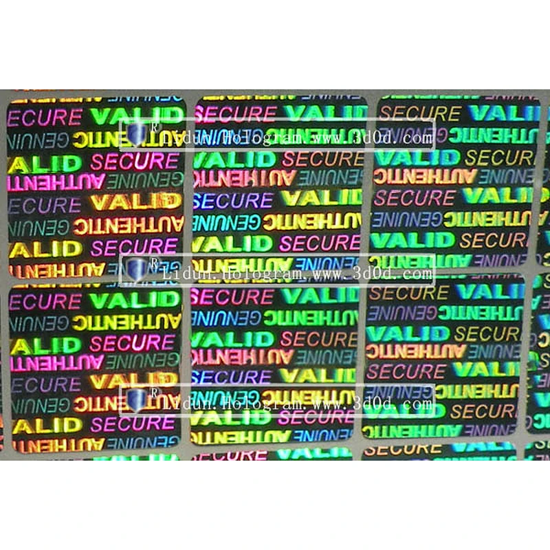 custom sticker gold security 3D hologram