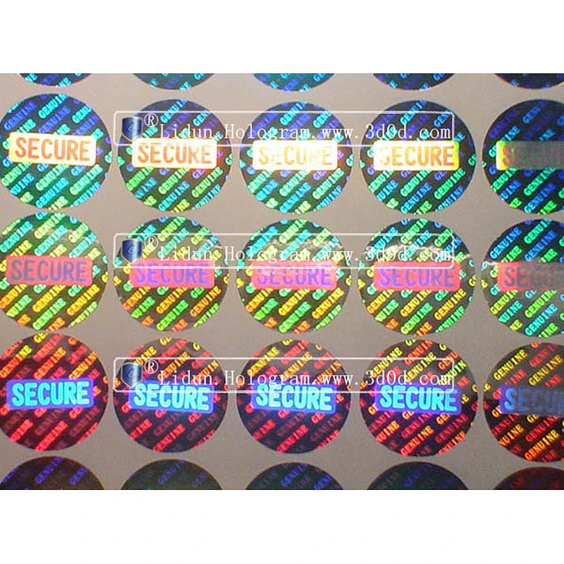 custom sticker gold security 3D hologram