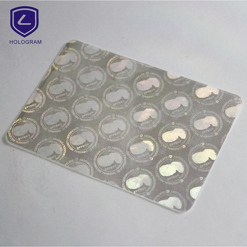 Custom holograms 3D with laser cut (transparent) serials