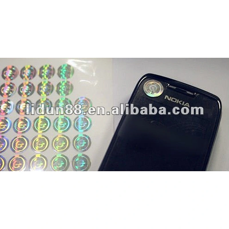 3d disposable hologram lable and sticker for mobile phone