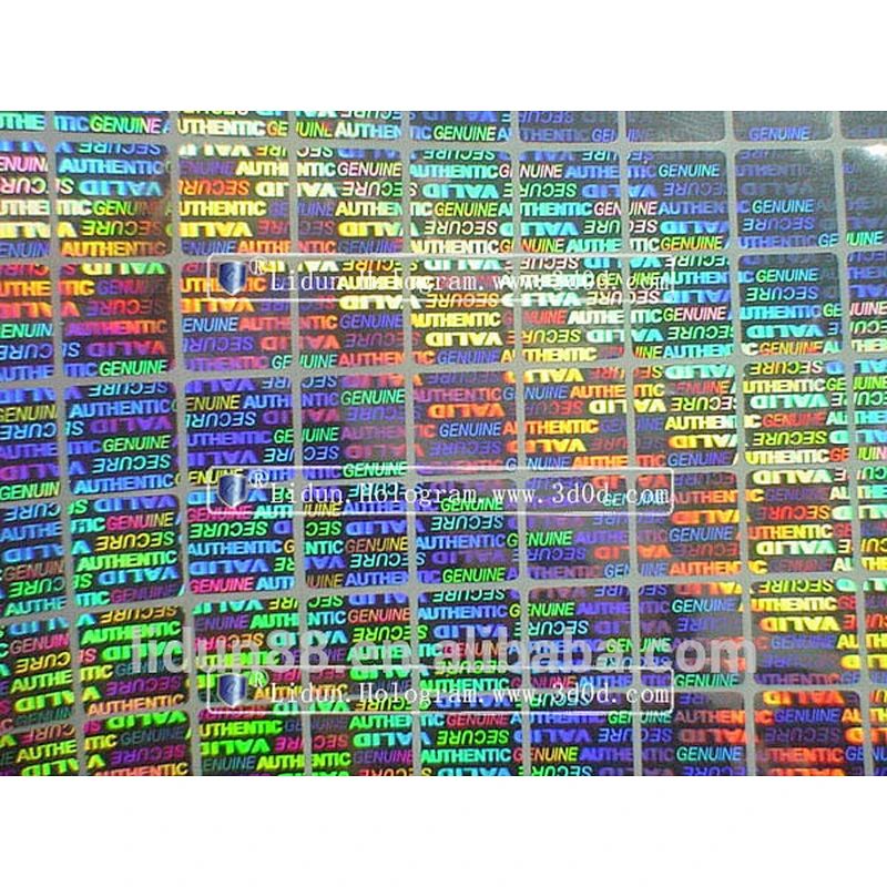 Custom made printing waterproof 3D gold hologram sticker