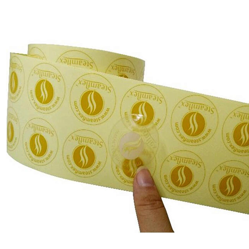 Clear PET material round label stickers printing with High speed rotary printing machine