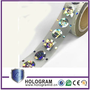 Anti-counterfeiting hologram strip label with roll form finish