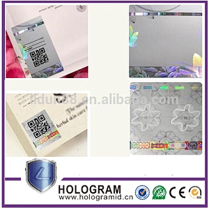 2017 China high quality 2d gold holographic label sticker