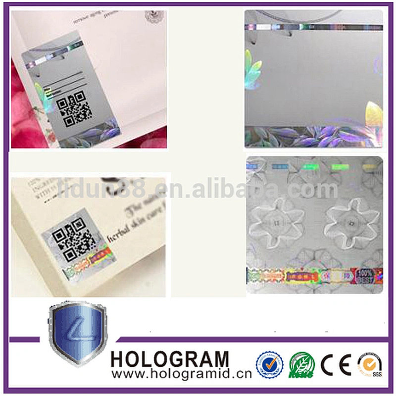 2017 China high quality 2d gold holographic label sticker
