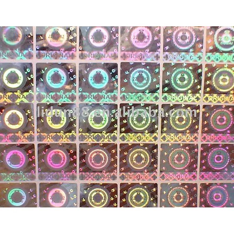 3D hologram sticker label for security