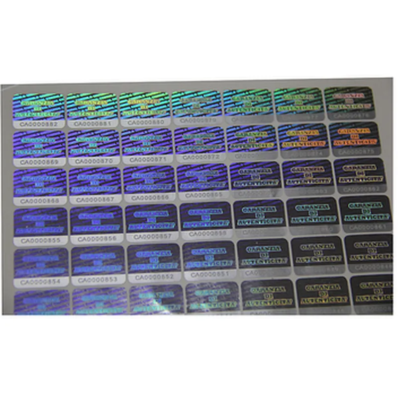 waterproof 3D hologram security self adhesive sticker label