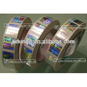 Custom made printing waterproof 3D gold hologram sticker