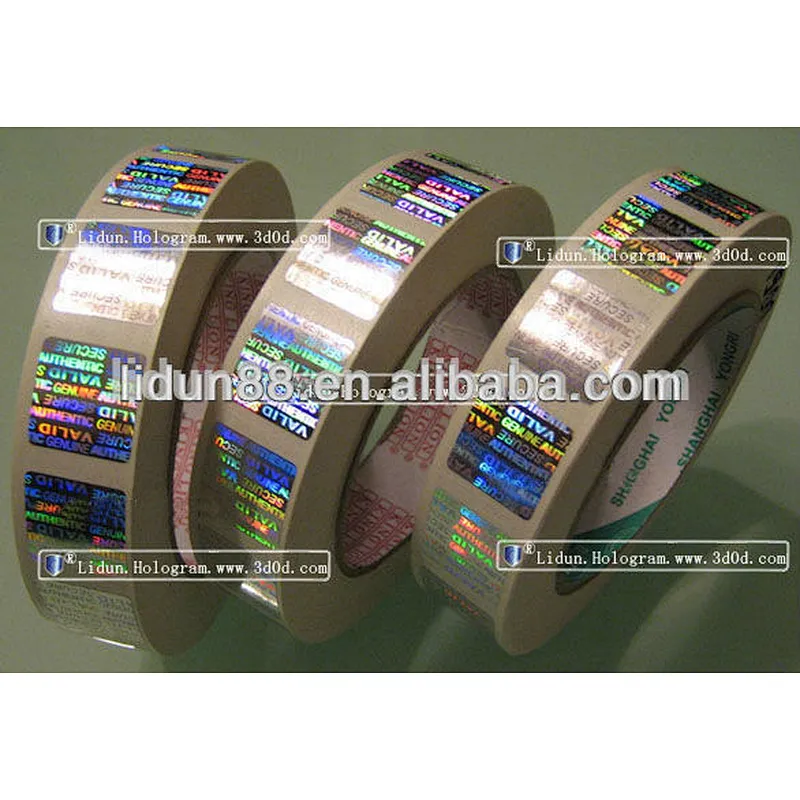 Custom made printing waterproof 3D gold hologram sticker