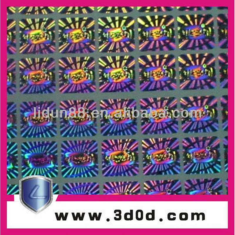 Dot Matrix Laser hologram sticker,label print work