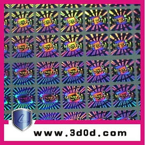 colorful custom printing hologram label sticker