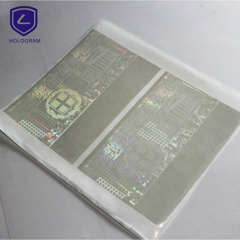 Anti-fake ID Hologram overlay,transparent holographic lamination film,hologram laminating pouches