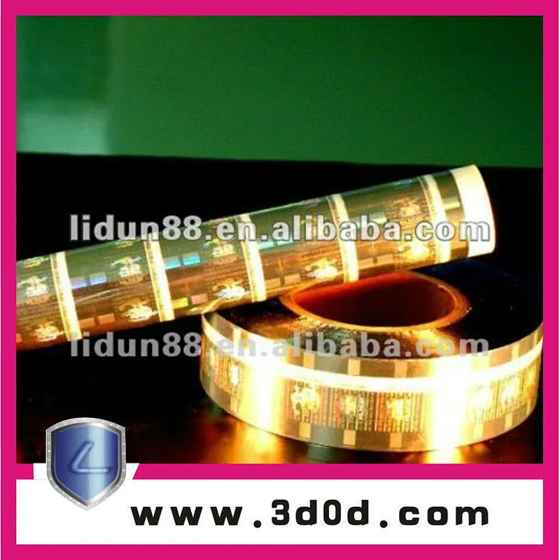 hologram film stickers Security hologram sticker/label,anti-counterfeiting holograms