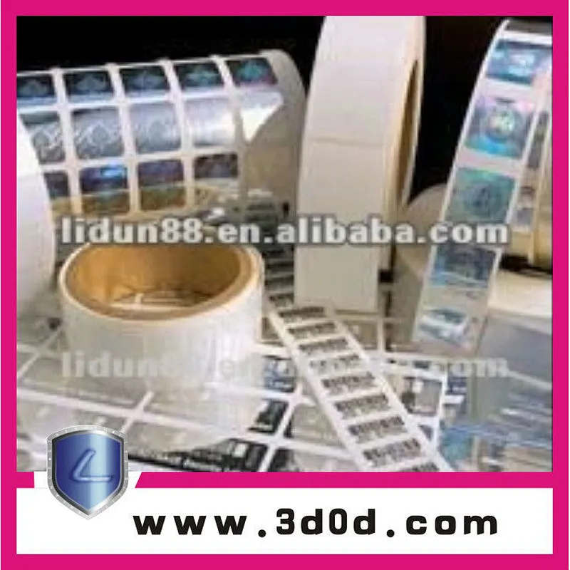 silver hologram stickers, Void Holograms 3d hologram sticker, laser label