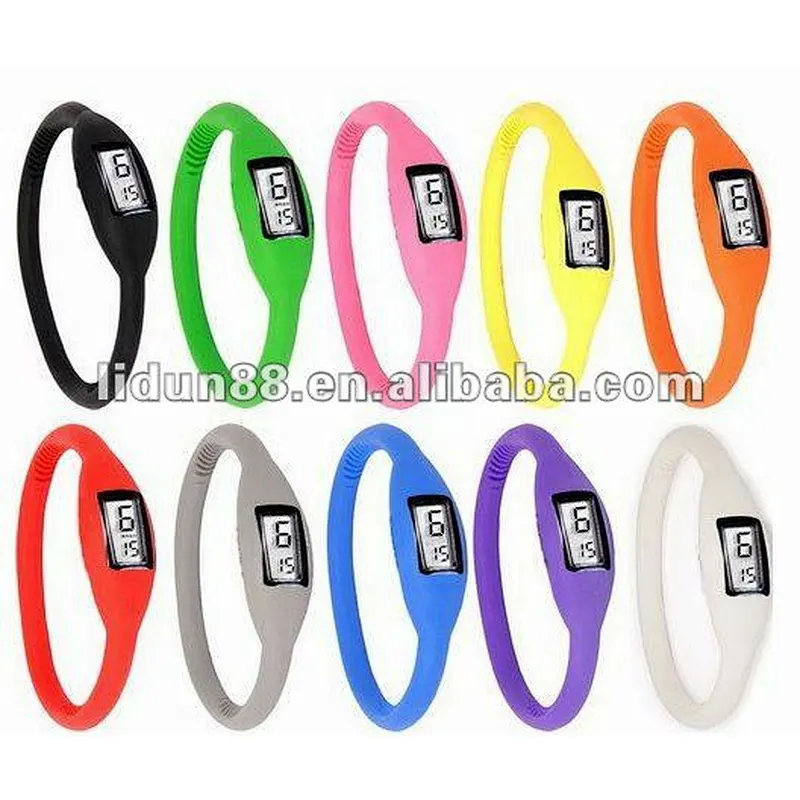 silicone ion magnet waterproof sport watch