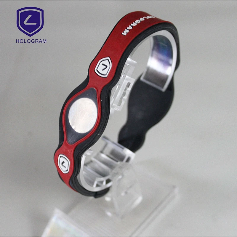 customized hologram silicone bracelet