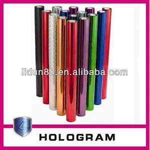 Hot stamping holographic foil siliver or rainbow