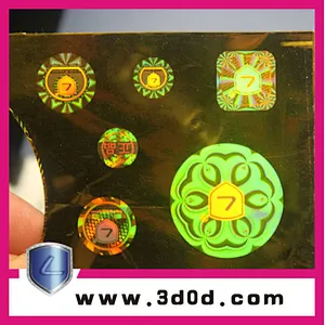 Security hologram Sticker, hologram overlay printer id card