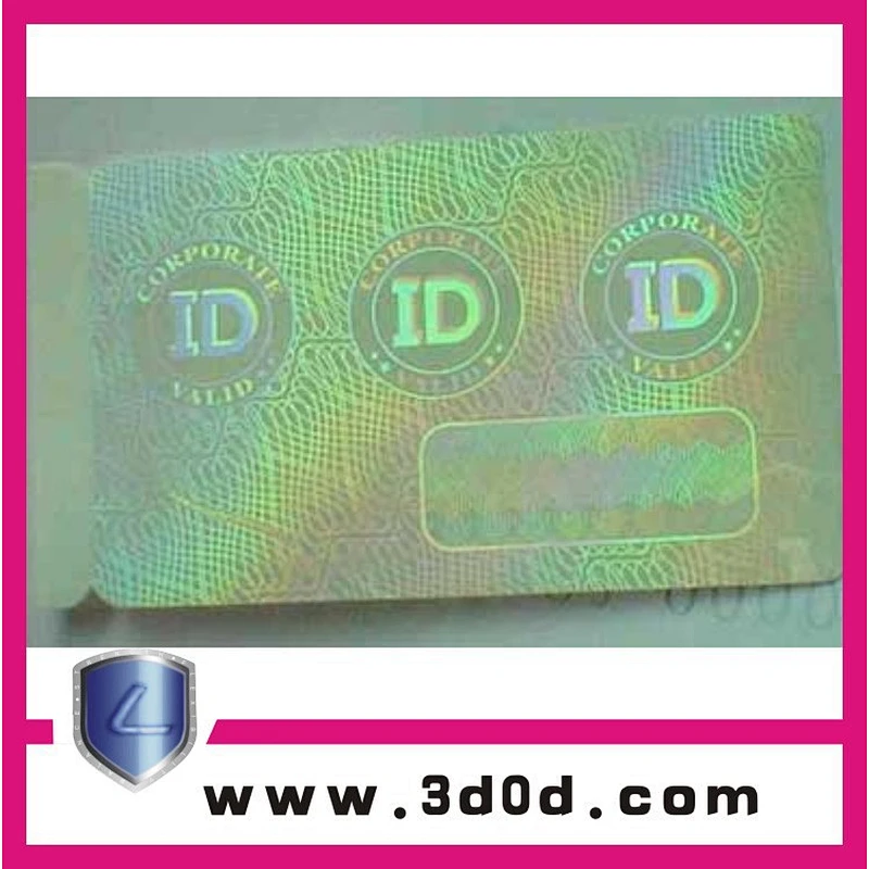 Best quality blank id card hologram card