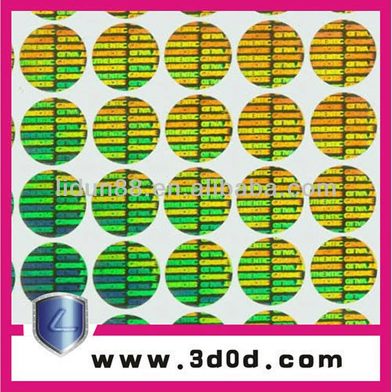ID 2d/3d laser hologram sticker/anti-fake labels