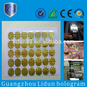 Custom 3d 10ml hologram security vial labve hologram screen printing sticker