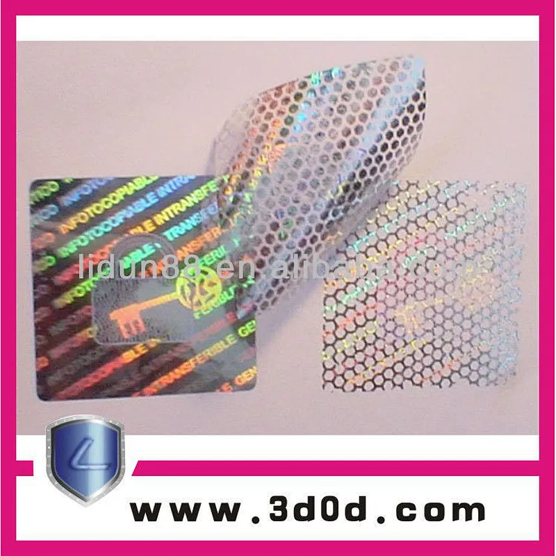 custom honey comb hologram stickers,3d Transparent hologram sticker