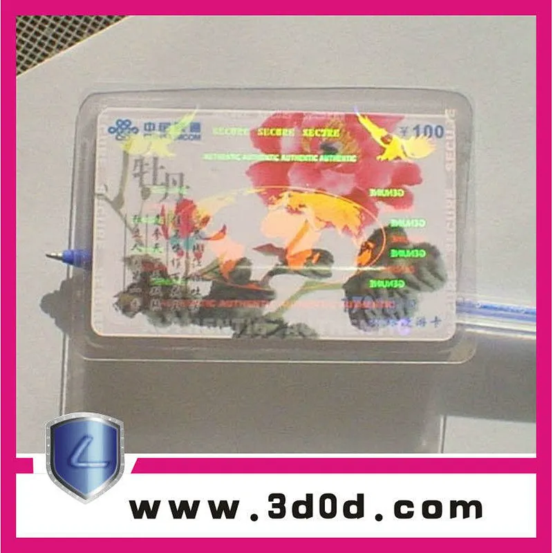 3d/2d hologram sticker printing, anti counterfeiting 3d stereograms holographic images