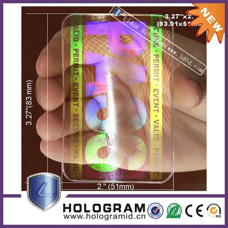 Texture anti-counterfeiting sticker,ID hologram card and  hologram laber