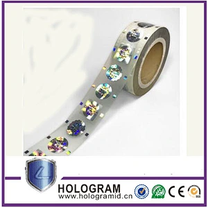 Anti-counterfeiting hologram strip label with roll form finish