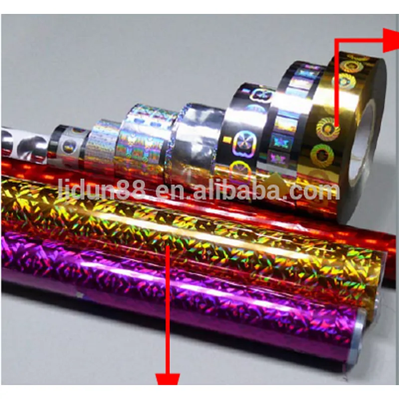 2017 new design colorful custom hologram hot stamping foil