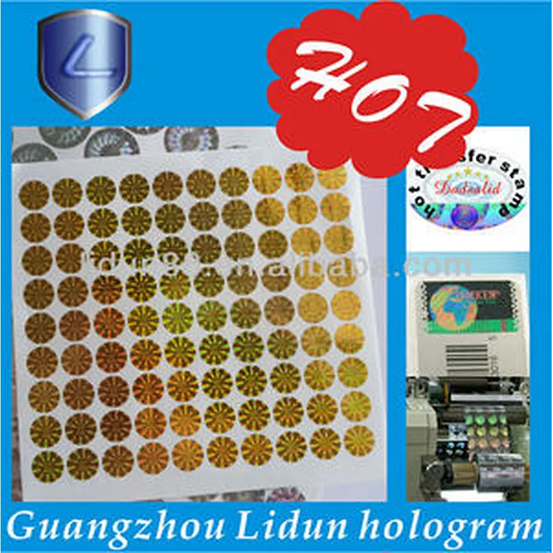 Warranty Sticker Waterproof Paper 3D Hologram Label