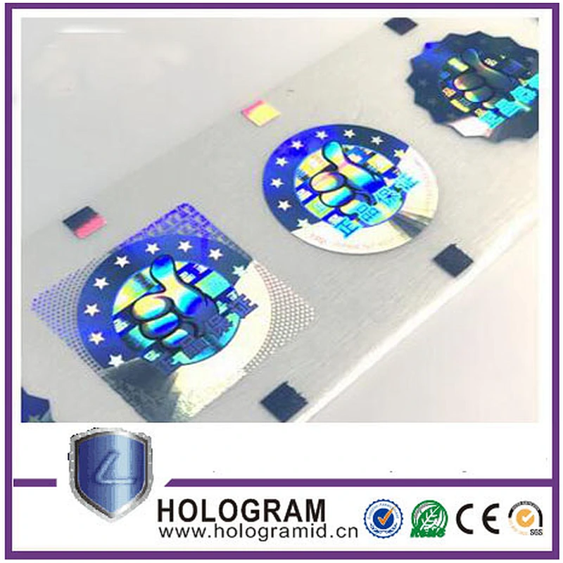 Anti-counterfeiting hologram strip label with roll form finish